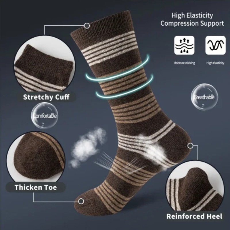 6足組ヴィンテージブラウンアーガイルストライプクルソックス、 - Dress Sock Men のレビューと価格