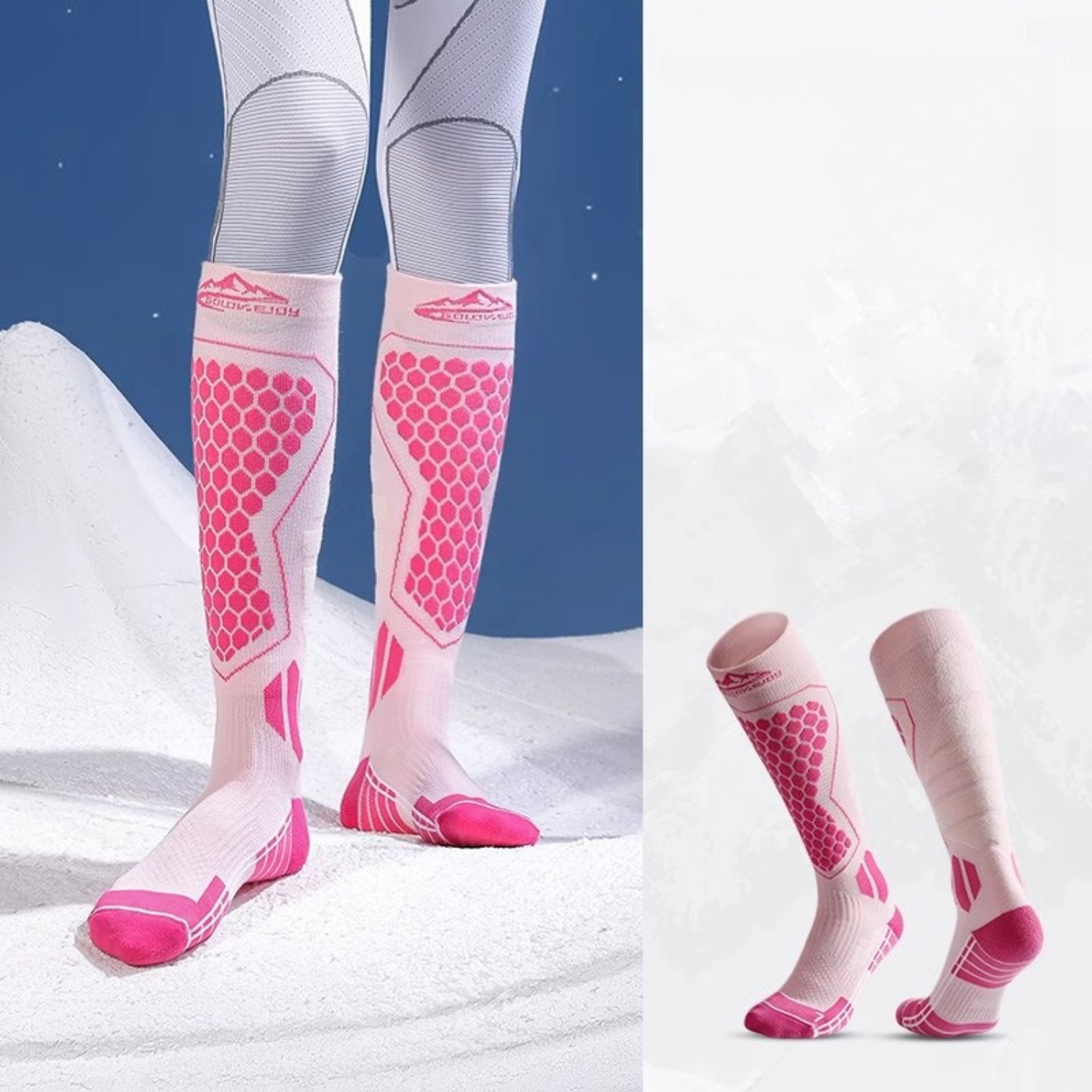 3足組スキーソックス 冬用保温圧縮ニーハイソックス 男女兼用 - Thermal Sock Winter のレビューと価格