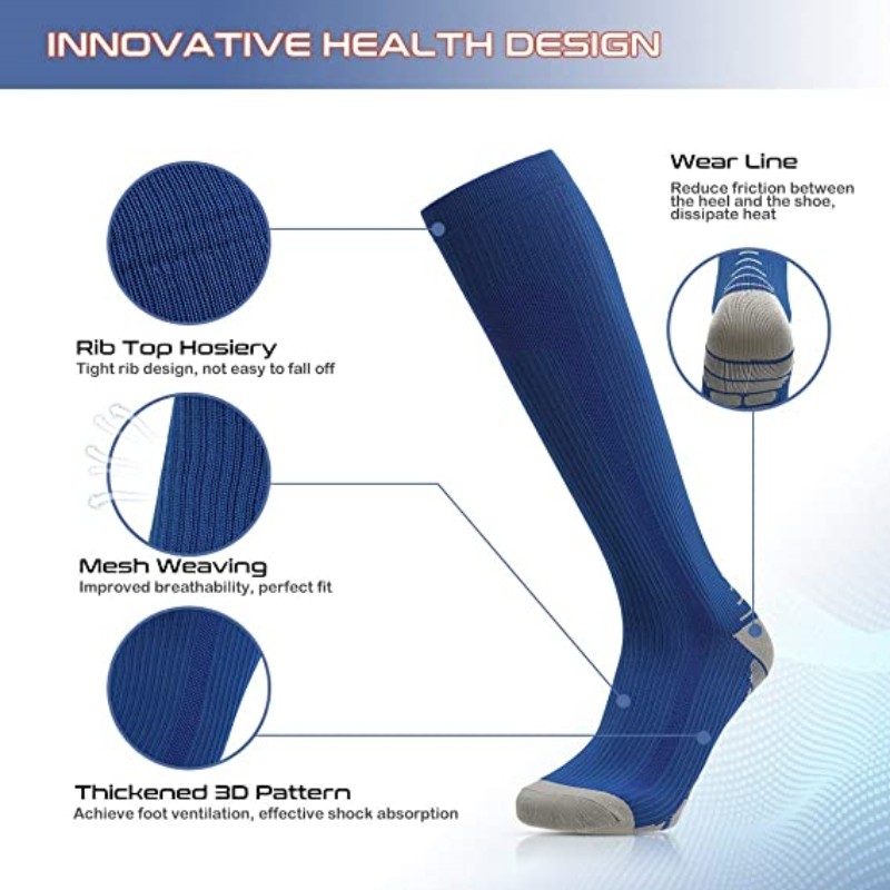 新しい圧縮ソックスニーハイ 20-30 Mmhg フィット医 - Dress Sock Men のレビューと価格